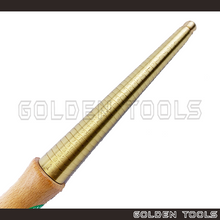 Load image into Gallery viewer, Brass Ring Size Stick Pengukur Saiz Cincin HK Size Standard No.1-33 With Wood Handle Ring Measuring Jewellery Tools
