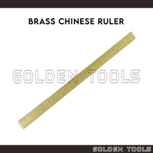 Load image into Gallery viewer, Brass Chinese Ruler Pembaris With mm unit & Chinese Unit of Measurement cun (寸) Jewellery Measuring Precision Tools