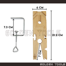 Load image into Gallery viewer, Advanced 45° Bench Pin With Clamp Wood Stopper Clamp Jewellery Making Table DIY Desk Tool