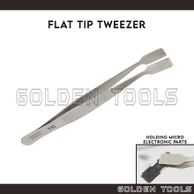 Load image into Gallery viewer, Flat Tip Tweezer Components Holding Assembling Tools Hobbyist DIY Art Handicraft Tools