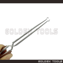 Load image into Gallery viewer, Wire Holding Tweezer Cross Locking with Small Round Slot for Thin Wire Holding
