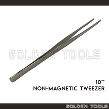 Load image into Gallery viewer, 10'' Stainless Steel Non-magnetic Tweezer Serrated Medium Tip Holding Tool Jewellery Tools Engineering Tools Hobby Watch