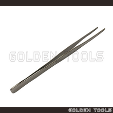 Load image into Gallery viewer, 10'' Stainless Steel Non-magnetic Tweezer Serrated Medium Tip Holding Tool Jewellery Tools Engineering Tools Hobby Watch