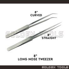 Load image into Gallery viewer, 8" Long Nose Tweezer Holding Tools Jewellery Tools Engineering Tools Hobby Watch Repair