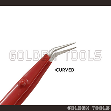 Load image into Gallery viewer, 6.5" Insulated Tweezer With Serrated Straight/Curved Tip Jewelry Precision Holding Tools Anti Heat Conductivity