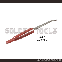 Load image into Gallery viewer, 6.5" Insulated Tweezer With Serrated Straight/Curved Tip Jewelry Precision Holding Tools Anti Heat Conductivity