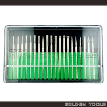 Load image into Gallery viewer, 20 Pcs Diamond Burs With 2.35mm Shank Swiss Burs Drill High Speed Handpiece Dental Tool Jewellery