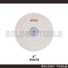 Load image into Gallery viewer, 50 Ply Stitched / Unstitched Disk Cloth Polishing Buff Wheel Leather Center Jewellery Polishing Metal Polishing Tools