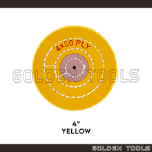 Load image into Gallery viewer, 50 Ply Stitched / Unstitched Disk Cloth Polishing Buff Wheel Leather Center Jewellery Polishing Metal Polishing Tools