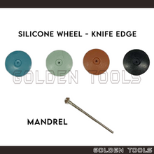 Load image into Gallery viewer, Knife Edge Silicone Wheel Silicone Point Jewellery Polishing Metal Polishing Dental Polishing Tool