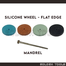 Load image into Gallery viewer, Flat Edge Silicone Wheel Silicone Point Jewellery Polishing Metal Polishing Dental Polishing Tool