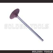 Load image into Gallery viewer, M2-10 14.5mm x 0.6mm Knife Edge Wheel Brown Silicone Point With 2.35mm HP Shank Jewellery Metal Dental Polish