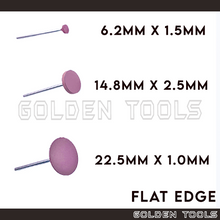 Load image into Gallery viewer, M2-11 M2-53 M2-162 Flat Edge Wheel Brown Silicone Point With 2.35mm HP Shank Jewellery Metal Dental Polish