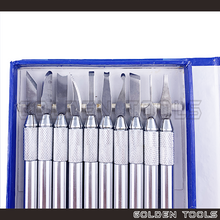 Load image into Gallery viewer, 10 Pcs Carving Knives Set Art Crafting Jewellery Wax Carving Tools Casting Tools Lost Wax Casting Investment Casting