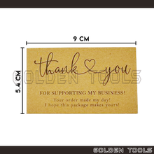 Load image into Gallery viewer, Kraft Paper Thank You Card Business Use Handmade Gift Decoration Card Appreciation Card