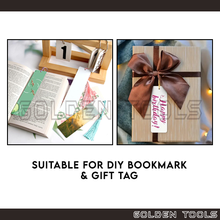 Load image into Gallery viewer, Blank Bookmark Tag with Tassels Student Writable DIY Handicraft Cardboard Bookmarks Set