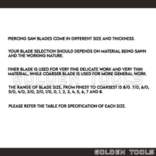 Load image into Gallery viewer, Eagleswords No.4 Swiss Piercing Saw Blade Mata Gergaji Emas Perak For Hard Metal Fine Cutting Jewellery Dental Tools