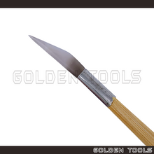 Load image into Gallery viewer, 9.25" 23.5cm Knife Edge Agate Burnisher With Bamboo Handle For Wax, Clay And PMC Work Jewellery Casting Polishing

