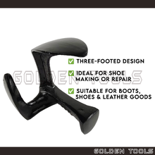 Load image into Gallery viewer, Shoe Repair Cobbler Cast Iron with 3 Stands Shoe Repair Shoe Making Tools Besi Kaki Tiga Baiki Kasut
