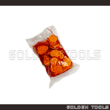 Load image into Gallery viewer, ± 500 Pcs Oval Shape Orange Jewellery Price Tag With Thin Red Thread Display Tag Emas Label Tanda Harga
