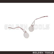 Load image into Gallery viewer, ± 500 Pcs Oval Shape White Jewellery Price Tag With Thin Red Thread Display Tag Emas Label Tanda Harga
