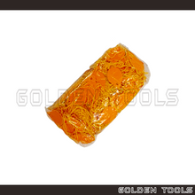 Load image into Gallery viewer, ± 500 Pcs Oval Shape Orange Jewellery Price Tag With Thick Yellow Thread Display Tag Emas Label Tanda Harga

