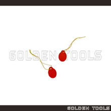 Load image into Gallery viewer, ± 500 Pcs Oval Shape Red Jewellery Price Tag With Thick Yellow Thread Display Tag Emas Label Tanda Harga
