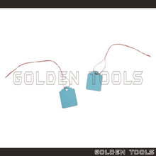 Load image into Gallery viewer, ± 500 Pcs Rectangular Shape Blue Jewellery Price Tag With Thin Red Thread Display Tag Emas Label Tanda Harga

