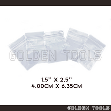 Load image into Gallery viewer, 500 Pcs 1.5'' X 2.5" (4cm x 6.35cm) Thick Transparent Packaging Plastic Bag Sealable Zipper Zip Lock Storage Organizer
