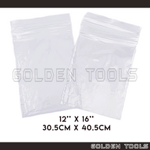 Load image into Gallery viewer, 100 Pcs 12.0''X16.0" (30.5cmx40.5cm) Thick Transparent Packaging Plastic Bag Sealable Zipper Zip Lock Storage Organizer

