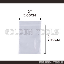 Load image into Gallery viewer, 500 Pcs 2" X 3" (5cm x 7.5cm) Thick Transparent Packaging Plastic Bag Sealable Zipper Zip Lock Storage Organizer
