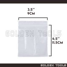 Load image into Gallery viewer, 100 Pcs 3.5" X 4.5" (9cm x 11.5cm) Thick Transparent Packaging Plastic Bag Sealable Zipper Zip Lock Storage Organizer
