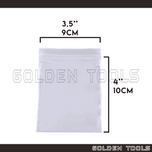 Load image into Gallery viewer, 100 Pcs 3.5" X 4" (9cm x 10cm) Thick Transparent Packaging Plastic Bag Sealable Zipper Zip Lock Storage Organizer
