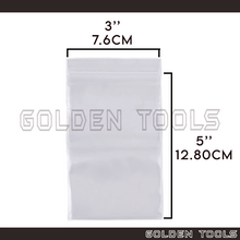 Load image into Gallery viewer, 500 Pcs 3" X 5" (7.60cm x 12.80cm) Thick Transparent Packaging Plastic Bag Sealable Zipper Zip Lock Storage Organizer
