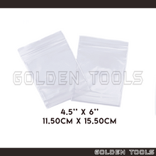 Load image into Gallery viewer, 100 Pcs 4.5" X 6" (11.5cm x 15.5cm) Thick Transparent Packaging Plastic Bag Sealable Zipper Zip Lock Storage Organizer
