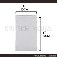 Load image into Gallery viewer, 100 Pcs 4'' X 6" (10cm x 15cm) Thick Transparent Packaging Plastic Bag Sealable Zipper Zip Lock Storage Organizer
