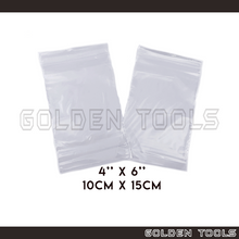 Load image into Gallery viewer, 100 Pcs 4'' X 6" (10cm x 15cm) Thick Transparent Packaging Plastic Bag Sealable Zipper Zip Lock Storage Organizer
