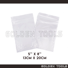 Load image into Gallery viewer, 100 Pcs 5'' X 8" (13cm x 20cm) Thick Transparent Packaging Plastic Bag Sealable Zipper Zip Lock Storage Organizer
