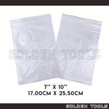 Load image into Gallery viewer, 100 Pcs 7'' x 10'' (17cm x 25.5cm) Thick Transparent Packaging Plastic Bag Sealable Zipper Zip Lock Storage Organizer

