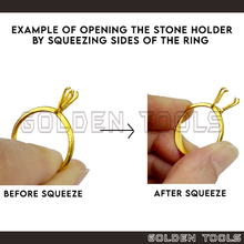 Load image into Gallery viewer, Ring Stone Holder Gemstone Diamond Holder Ring Prong Display Stone Viewing DIY Cincin Batu Jewellery Display
