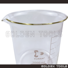 Load image into Gallery viewer, DURAN 2000ml Glass Beaker Low Form With Spout Clear Graduated Boiling Flask Laboratory Glassware Apparatus Experiment
