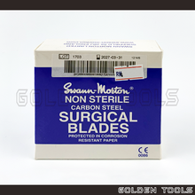 Load image into Gallery viewer, Swann-Morton 5 pcs Non-sterile Carbon Steel Curve Surgical Blades No.12 Mould Cutting Jewellery Casting Tools Dental
