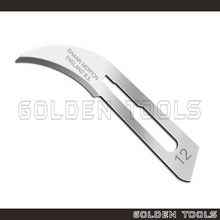 Load image into Gallery viewer, Swann-Morton 5 pcs Non-sterile Carbon Steel Curve Surgical Blades No.12 Mould Cutting Jewellery Casting Tools Dental
