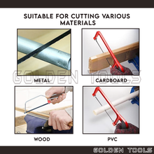 Load image into Gallery viewer, Junior Hacksaw Blades 32 TPI Carbon Steel Saw Blade Mata Gergaji Wood Plastic DIY Hand Tools
