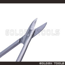 Load image into Gallery viewer, 4" Nickel-Plated Crown Scissors With Straight Smooth Edge Gunting Emas Collar Cutting Scissors Jewellery Dental Tools

