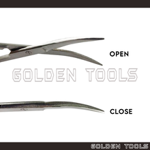 Load image into Gallery viewer, Stainless Steel Scissors With Straight / Curved End Gunting Emas Collar Cutting Scissors Jewellery Dental Tools
