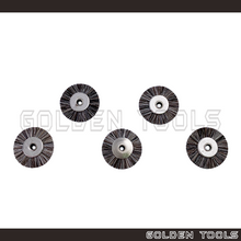 Load image into Gallery viewer, 5 Pcs 19mm Abrasive Mix Grey Goat Hair Brush Wheel Brush Without Mandrel Metal Centre Polishing Buff Jewellery Dental
