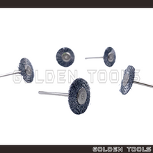 Load image into Gallery viewer, 21mm Abrasive Mounted Crimped Steel Wire Wheel Brush 2.35mm Shank Polishing Buff Jewellery Tools Dental Tools
