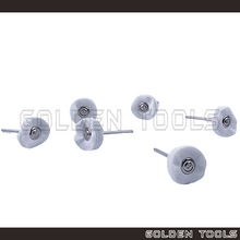 Load image into Gallery viewer, 21mm Abrasive Mounted White Cloth Disc Wheel Brush 2.35mm Shank Jewellery Metal Polish Dental Polishing Kain Kilat
