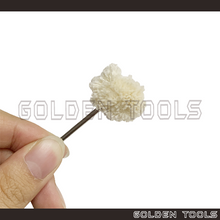 Load image into Gallery viewer, Abrasive Mounted Cotton String Buff Mop Brush Wheel Brush 2.35mm Shank Jewelery Metal Polish Dental Polishing Kain Kilat
